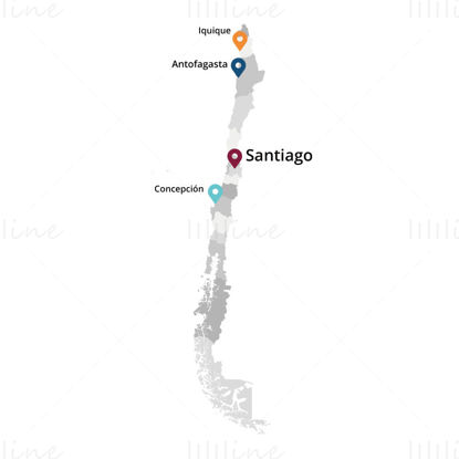 Векторна карта на Чили