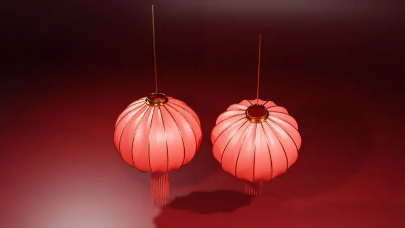 Čínská lucerna 3D model