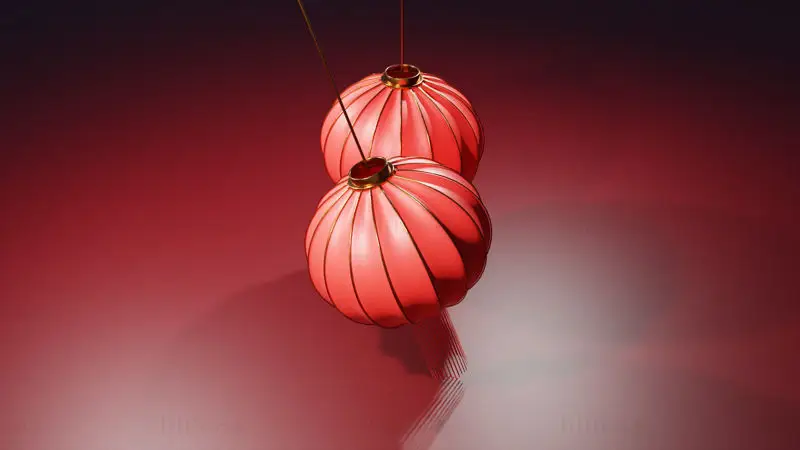 Modelo 3D de linterna china