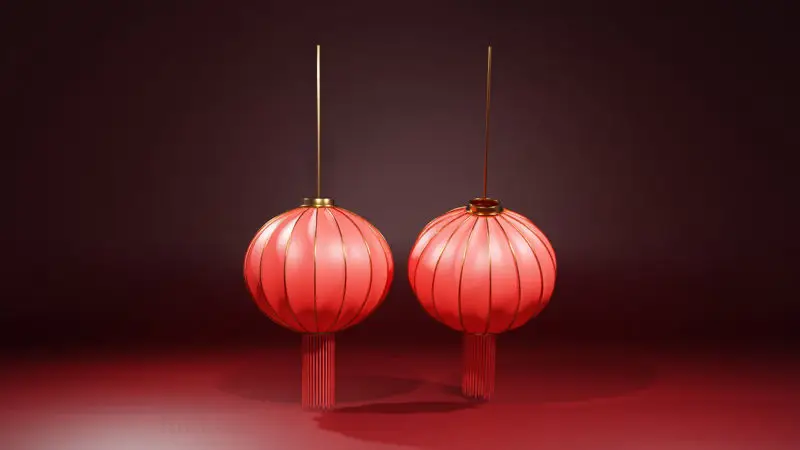 Lanterne chinoise modèle 3D