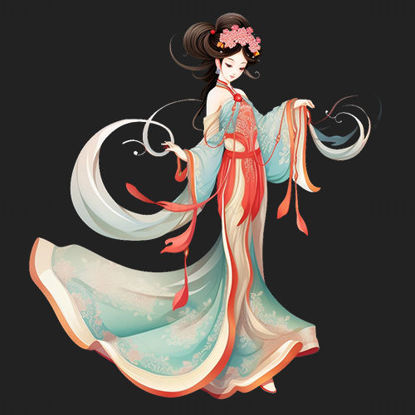 Chinese style fairy illustration PNG