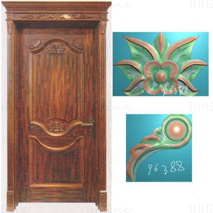 Chinese style wood grain pattern carving file solid wood wooden door wood processing fine carving