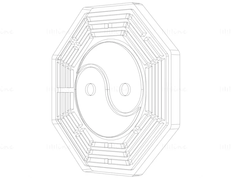 Modelul de imprimare 3D Chinese Taiji și Bagua STL