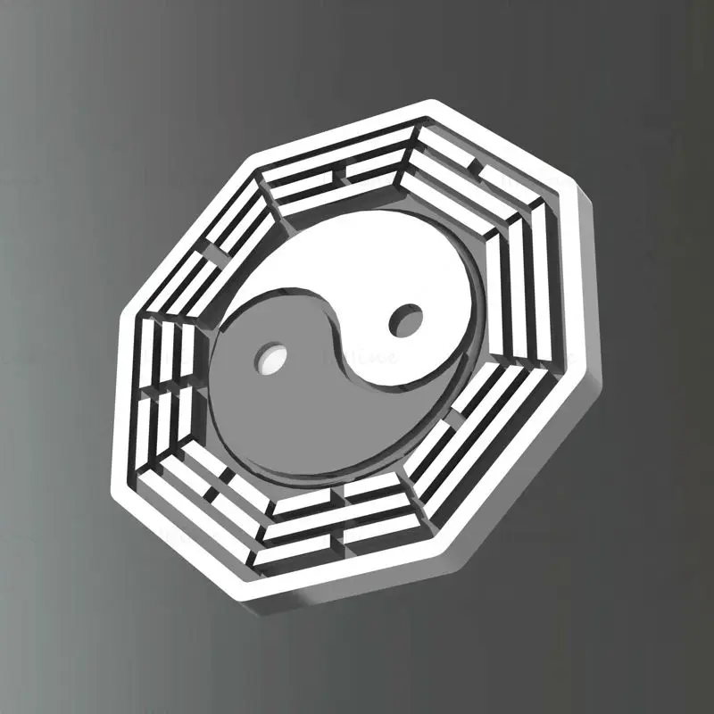 Chinesisches Taiji und Bagua 3D-Druckmodell STL