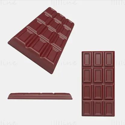 Icona 3d della tavoletta di cioccolato PNG