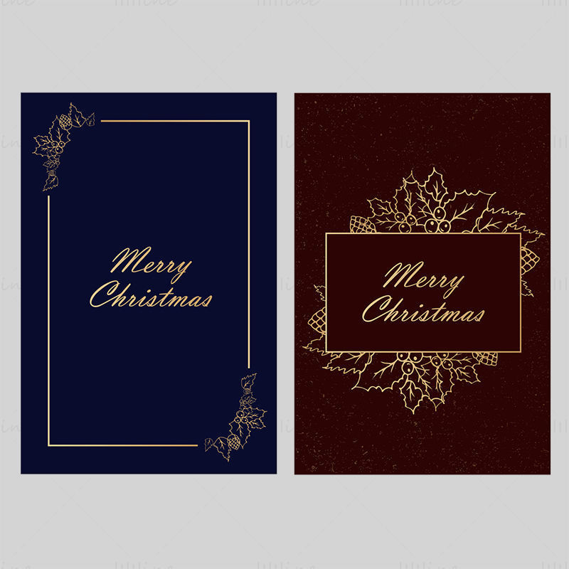 Christmas cards set vector