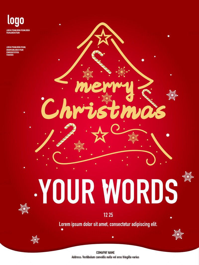 Vánoční plakát přání vektor