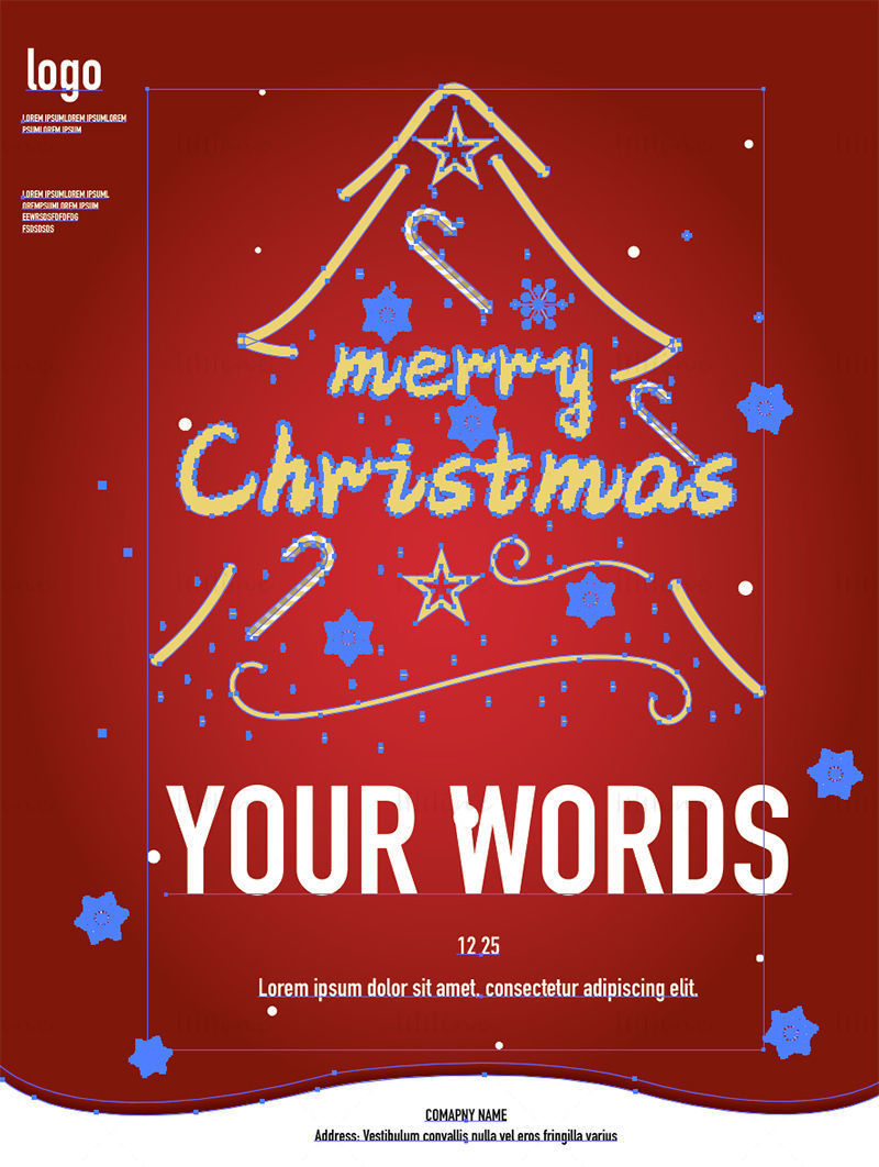 Коледен постер картичка вектор