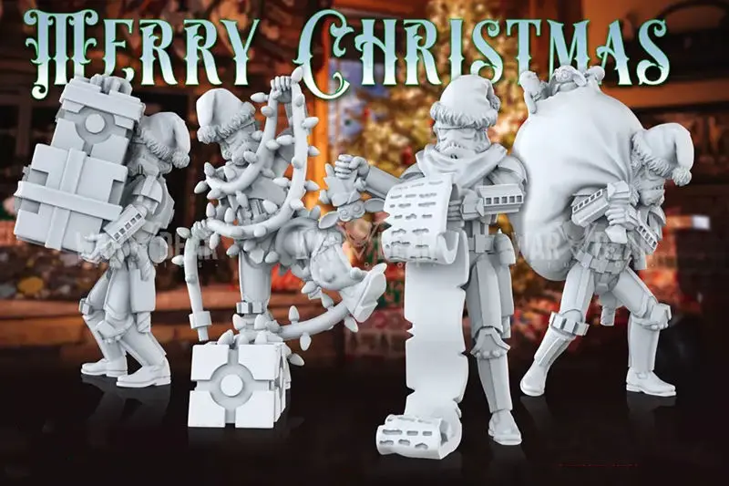 Christmas Stormtrooper Figures 3D Print Model STL