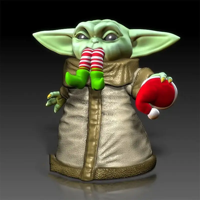 Chritmas Grogu Figuries 3D Print Model STL