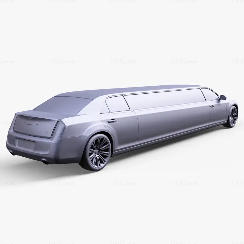 Chrysler 300C 2013 Limousine Car 3D Model
