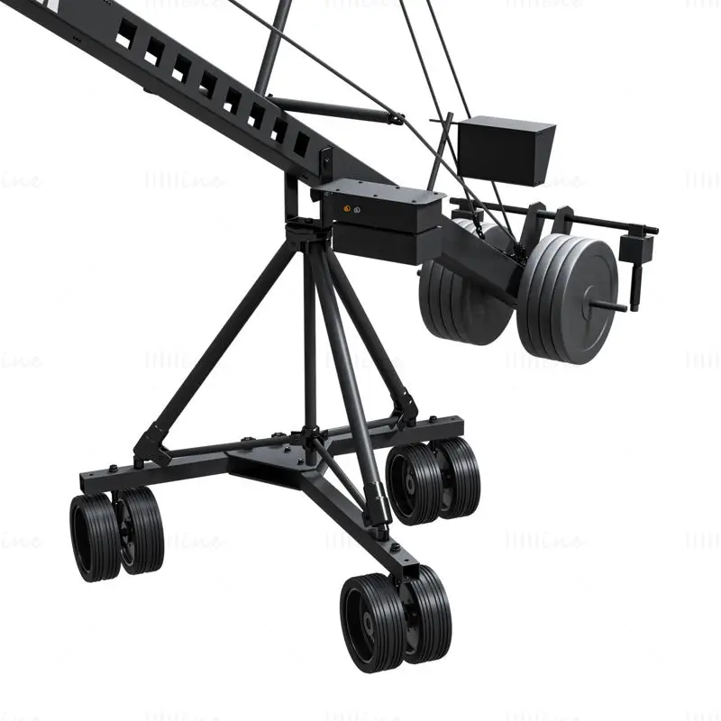 Cinematic crane camera black 3d model