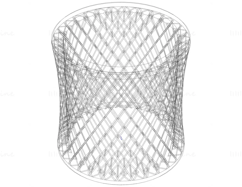 Sirkulær gitterholder 3D-utskriftsmodell