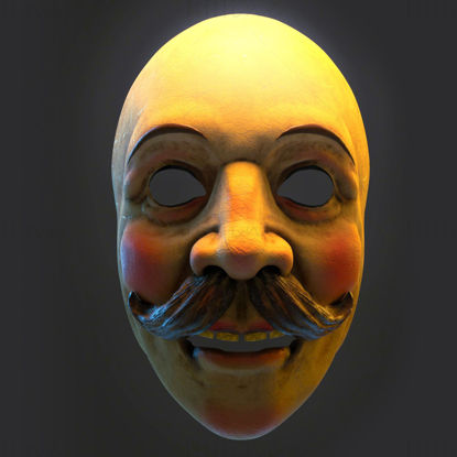 Máscara de circo dos anos 30 impressão 3D modelo STL