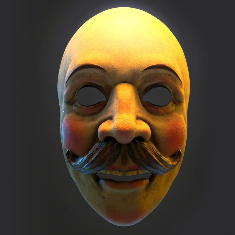 Циркова маска от 30-те години 3D модел STL