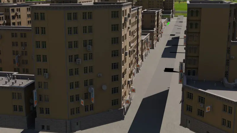 Bâtiments de la ville modèle 3D