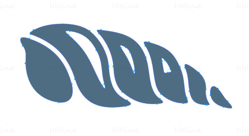 İstiridye vektör simgesi logosu