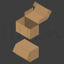 Clamshell packaging box dieline pattern vector