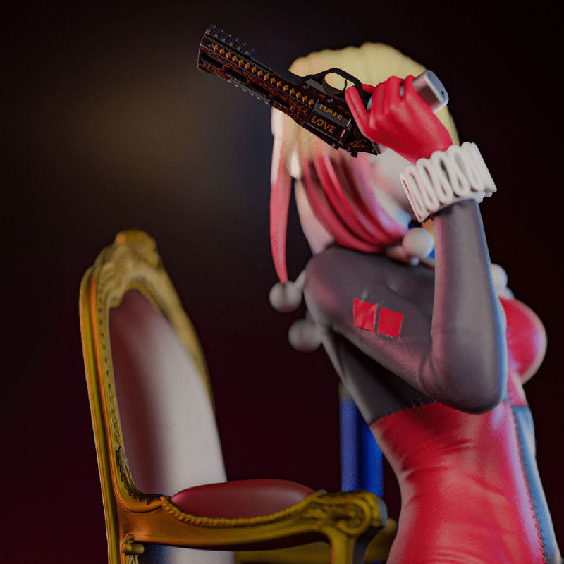 Clásico modelo de impresión 3D de Harley Quinn STL