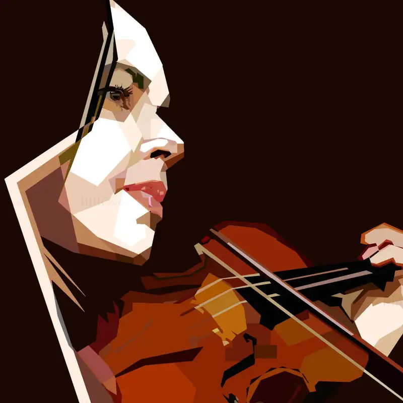 Orchestra de muzică clasică muzician Art Vector