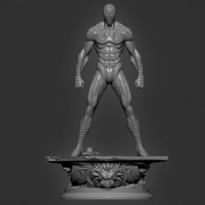 Klassisk Spiderman Marvel Comics 3D-modell klar til utskrift