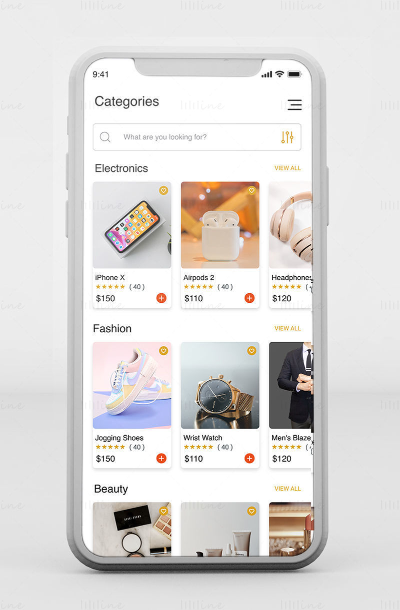 Click & Collect-appen - Adobe XD Mobile UI Kit