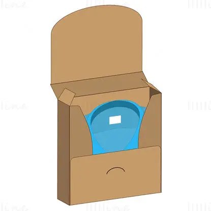 Clothing packaging box dieline vector