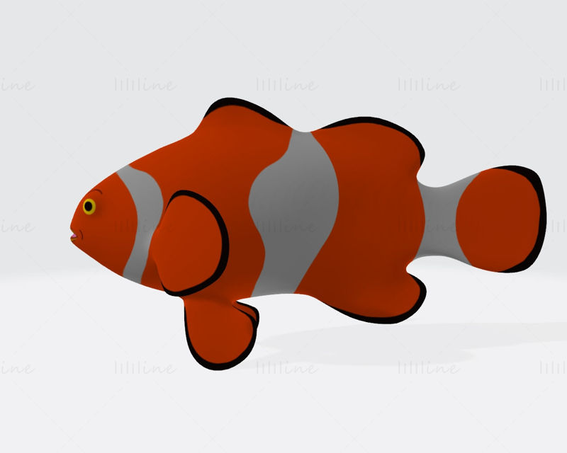 Clown Fish 3D Model Ready to Print