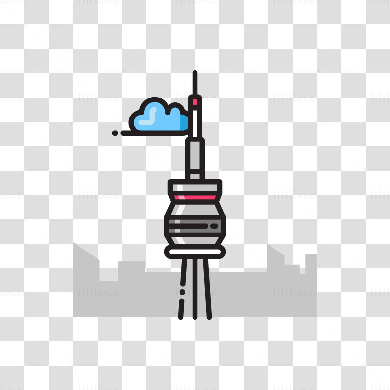 CN Tower vektorové ilustrace