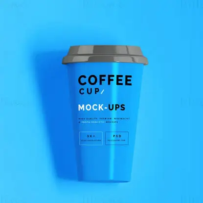 Coffee cup mockup realistic minimalist