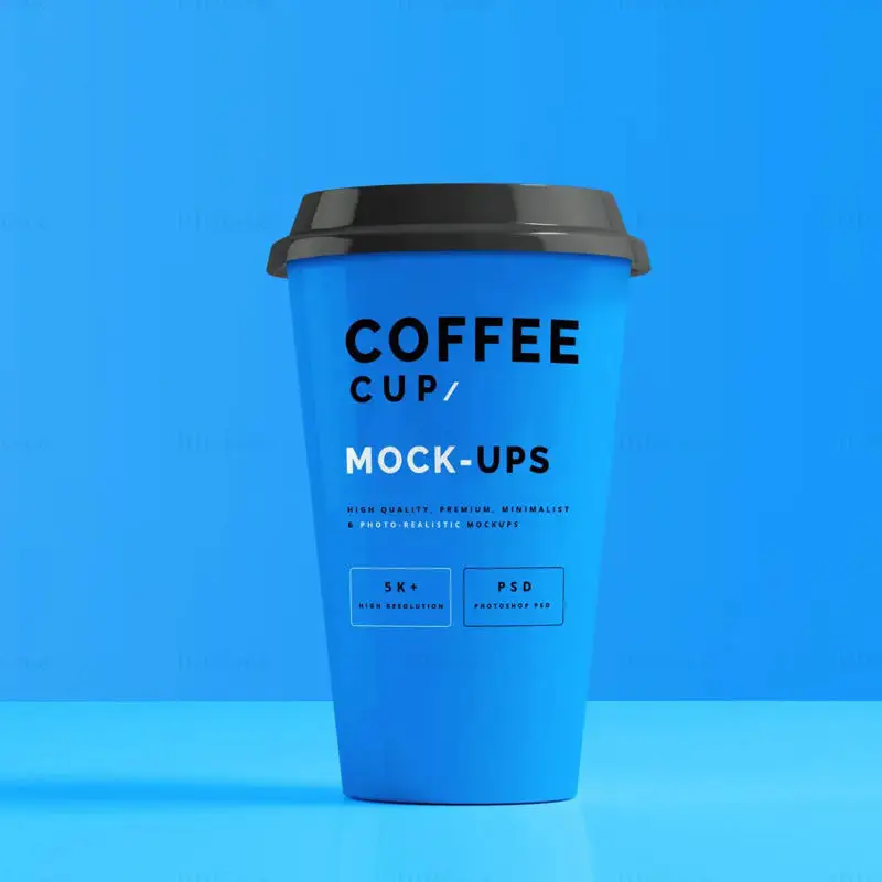 Реалистичен PSD макет на чаша за кафе