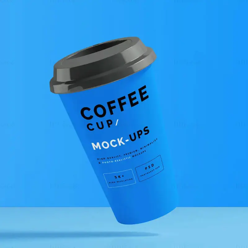 Coffee cup mockup realistic psd layered