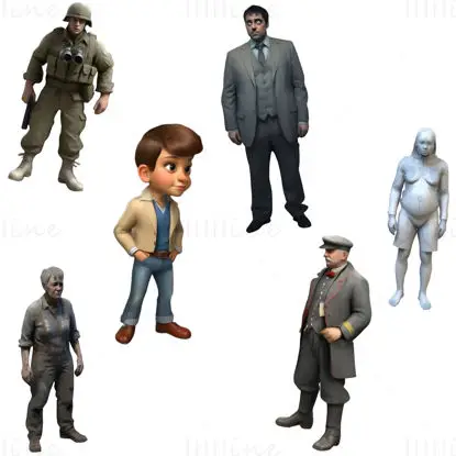 Colección de varios modelos de personajes para impresión 3D