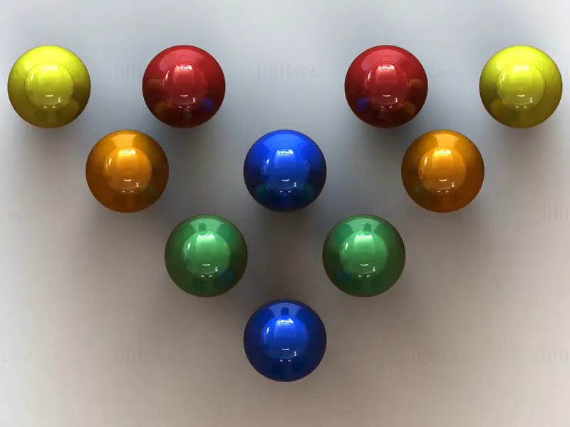 Színes műanyag bowlingcsap készlet 3D nyomtatási modell STL