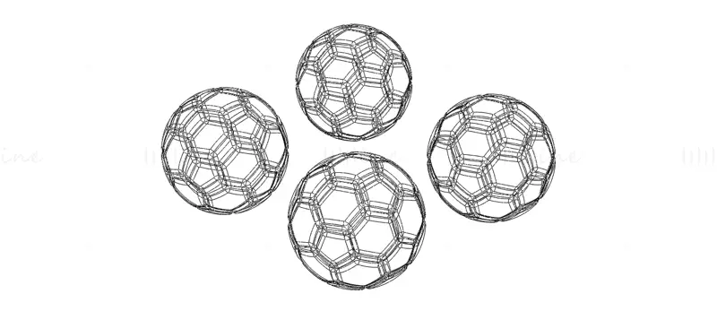 彩色塑料足球20厘米3D打印模型STL