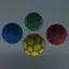 Balón de fútbol de plástico de colores, 20 cm, modelo de impresión 3D STL
