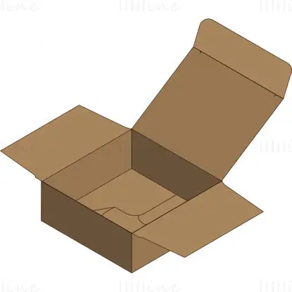 Common package box dieline die cutting line vector