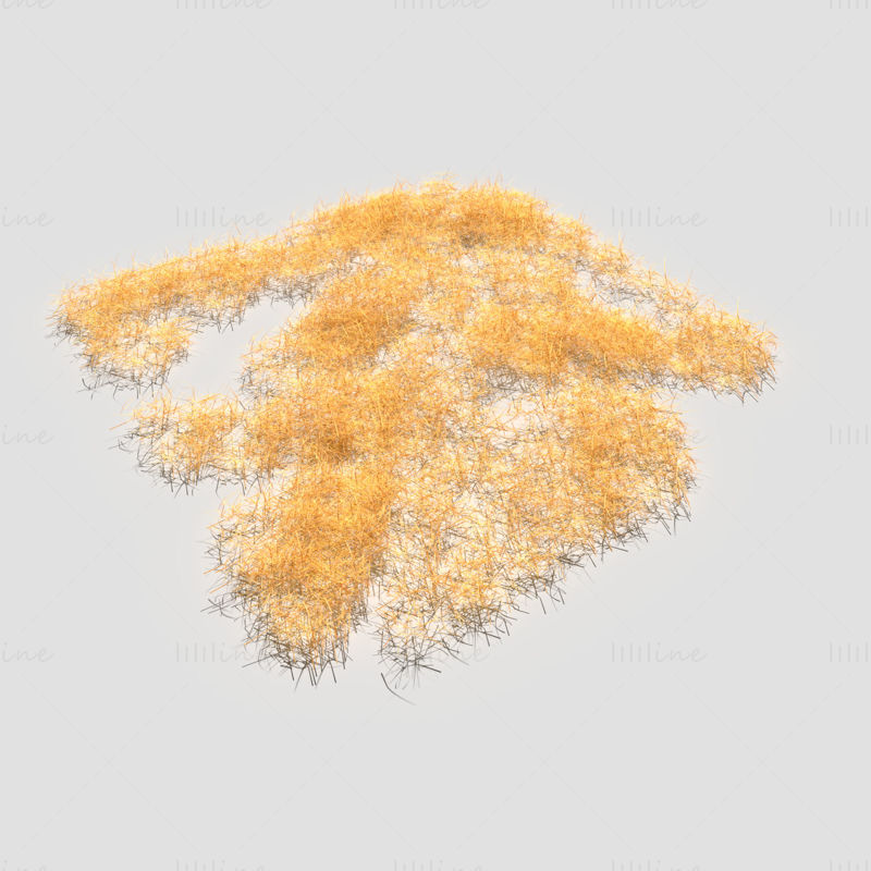 Gewöhnliches Schneeglöckchen-Wiesenbeet-3D-Modell