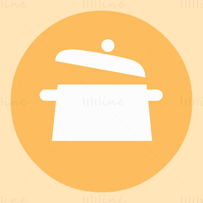 Cookware vector icon label
