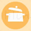 Cookware vector icon label