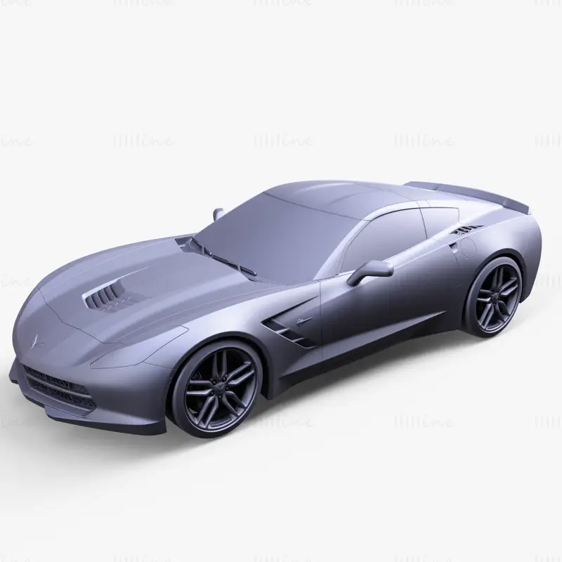 Corvette C7 Race Car 3D Model