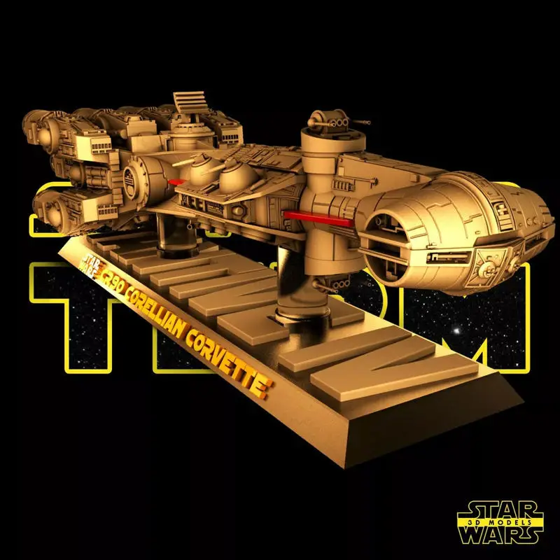 CR90 Corellian Corvette Tantive IV 3D tiskový model STL