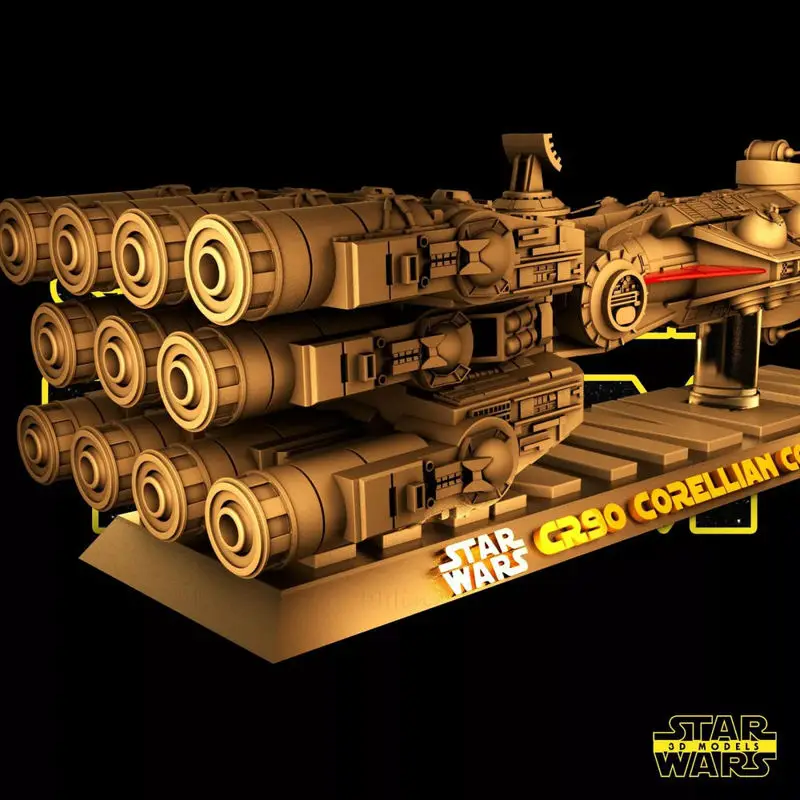 CR90 Corellian Corvette Tantive IV 3D tiskový model STL