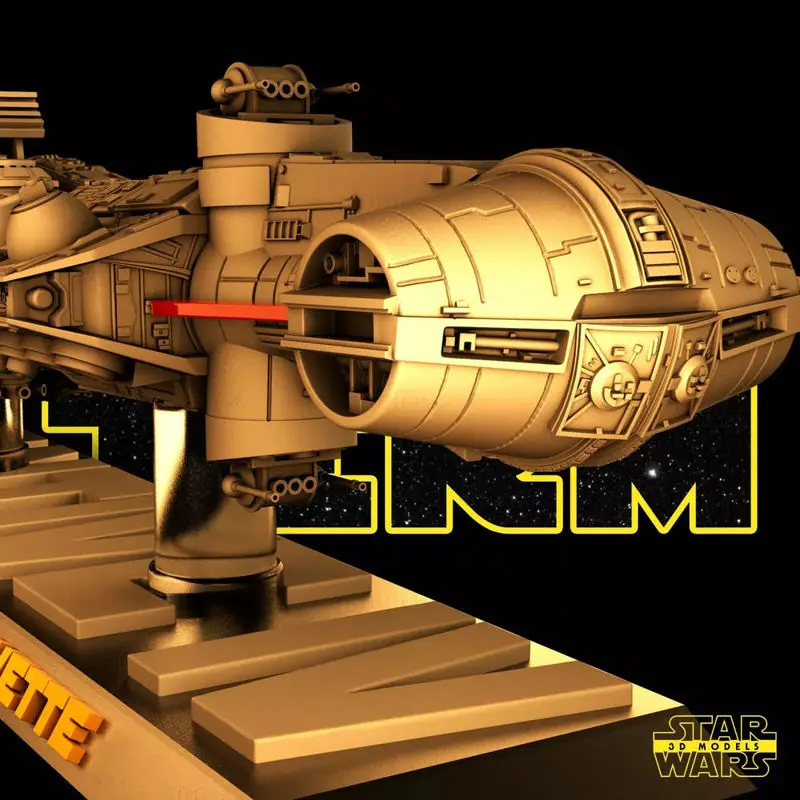 CR90 Corellian Corvette Tantive IV 3D-utskriftsmodell STL