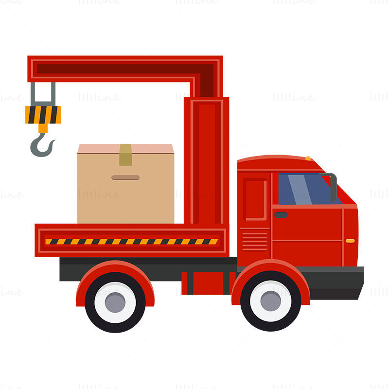 Crane truck vector