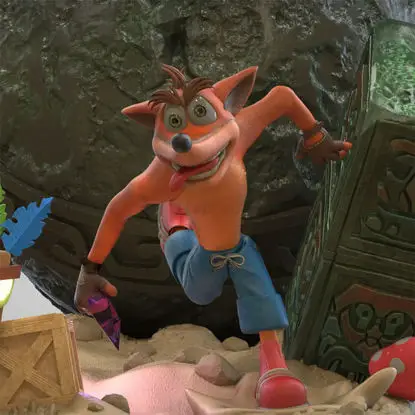 Crash Bandicoot and Ball 3D Print Model STL soubor