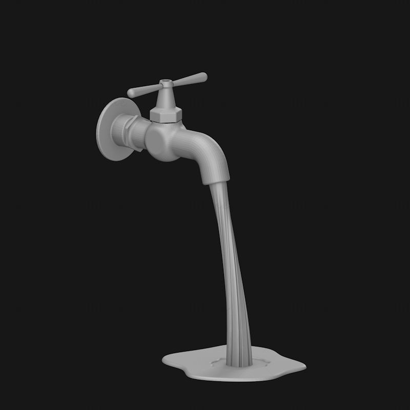 Kreative Wasserhahndekoration 3D-Druckmodell STL