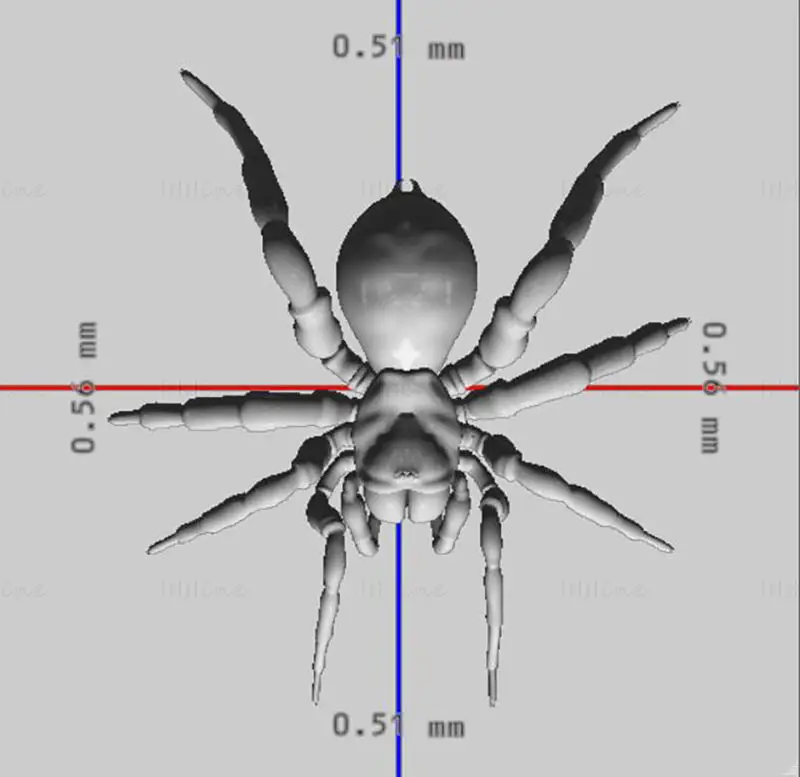 Creepy Spider 3D-utskriftsmodell