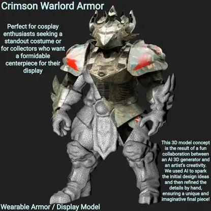 Crimson Warlord Armor 3D Print Modell