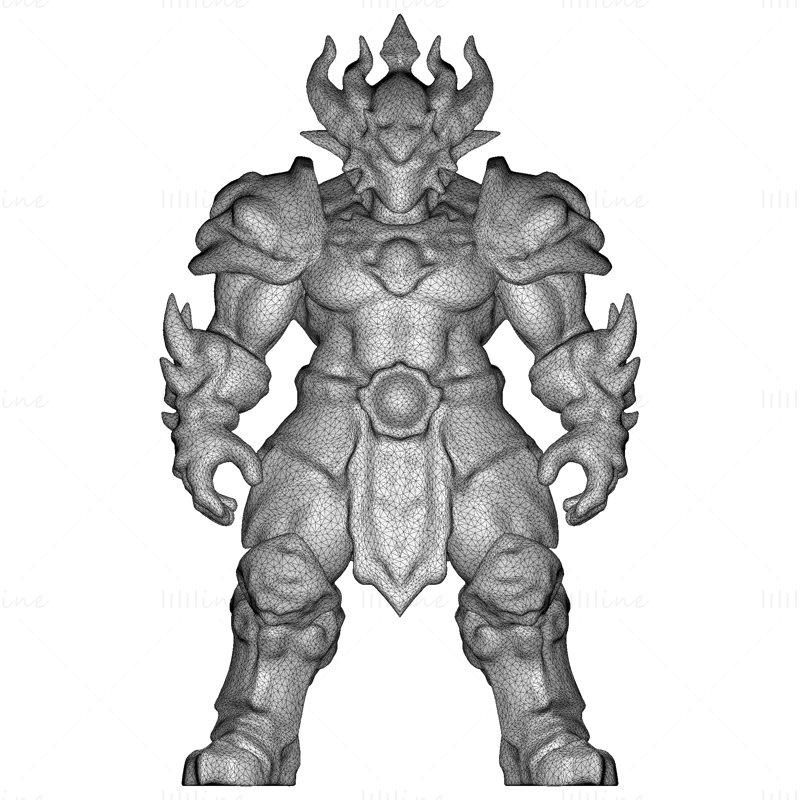 Crimson Warlord Armor 3D-utskriftsmodell